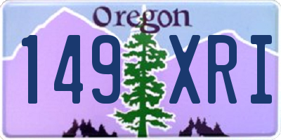 OR license plate 149XRI
