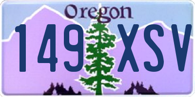 OR license plate 149XSV
