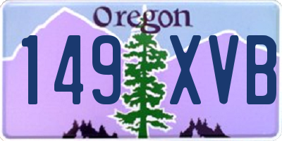 OR license plate 149XVB
