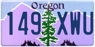 OR license plate 149XWU