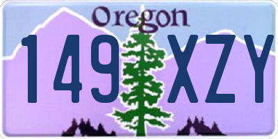OR license plate 149XZY