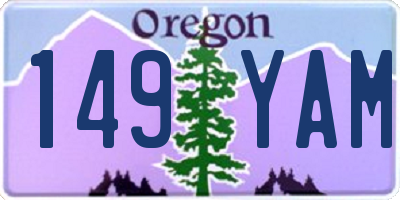 OR license plate 149YAM