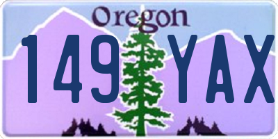 OR license plate 149YAX
