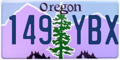 OR license plate 149YBX