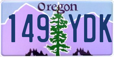 OR license plate 149YDK