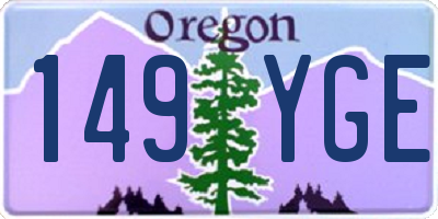 OR license plate 149YGE