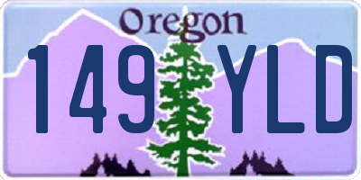 OR license plate 149YLD
