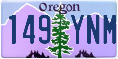 OR license plate 149YNM