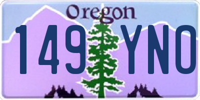 OR license plate 149YNO