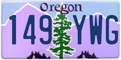OR license plate 149YWG