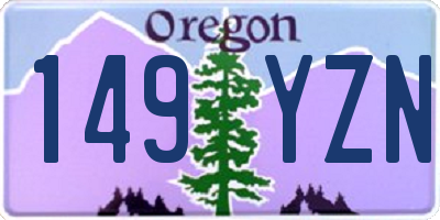 OR license plate 149YZN