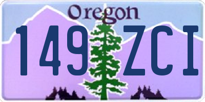 OR license plate 149ZCI