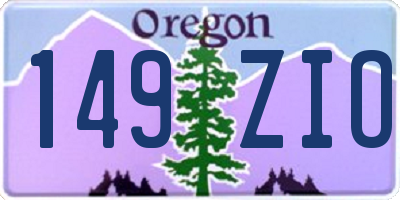 OR license plate 149ZIO