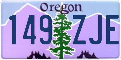 OR license plate 149ZJE