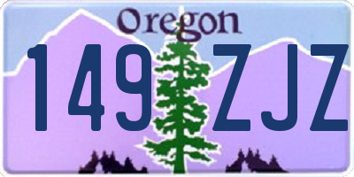 OR license plate 149ZJZ