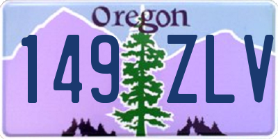 OR license plate 149ZLV