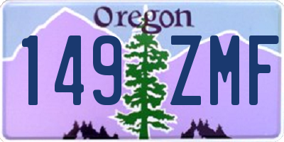 OR license plate 149ZMF