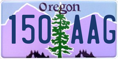OR license plate 150AAG