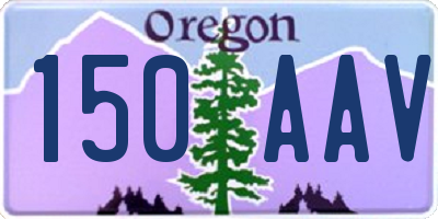 OR license plate 150AAV
