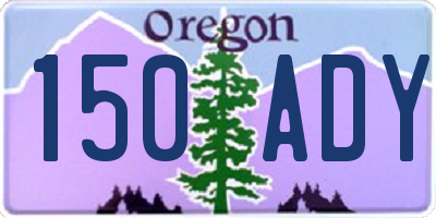 OR license plate 150ADY