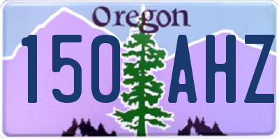OR license plate 150AHZ