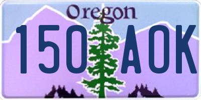 OR license plate 150AOK