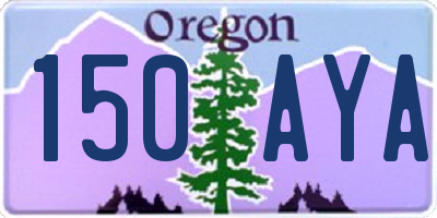 OR license plate 150AYA