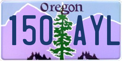 OR license plate 150AYL