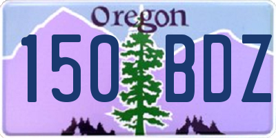 OR license plate 150BDZ