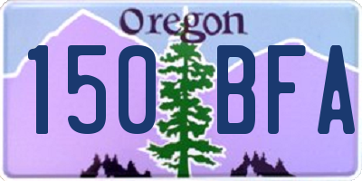 OR license plate 150BFA