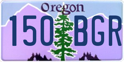 OR license plate 150BGR