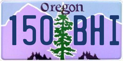 OR license plate 150BHI