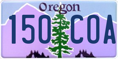 OR license plate 150COA