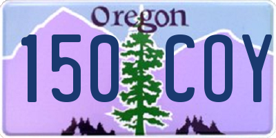 OR license plate 150COY