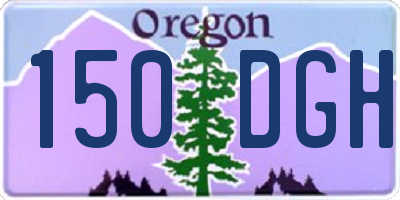 OR license plate 150DGH