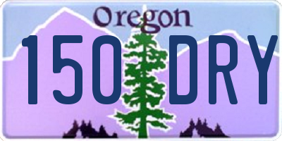 OR license plate 150DRY