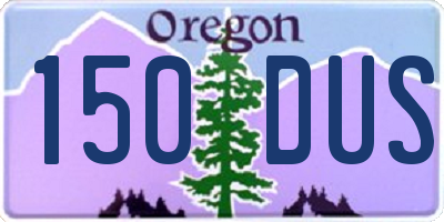 OR license plate 150DUS