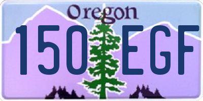 OR license plate 150EGF