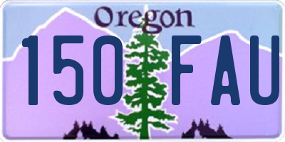 OR license plate 150FAU