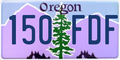OR license plate 150FDF