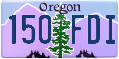 OR license plate 150FDI