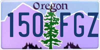 OR license plate 150FGZ
