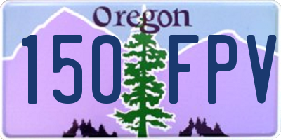 OR license plate 150FPV