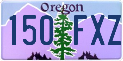 OR license plate 150FXZ