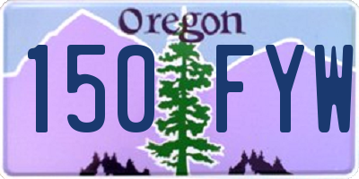 OR license plate 150FYW