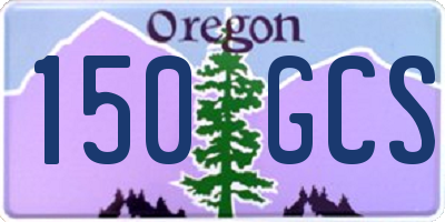 OR license plate 150GCS