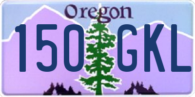 OR license plate 150GKL