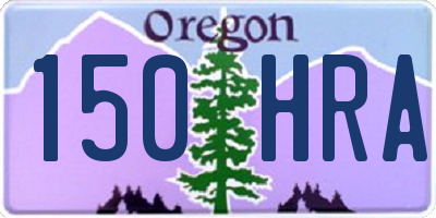 OR license plate 150HRA