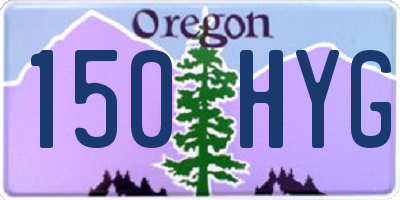 OR license plate 150HYG