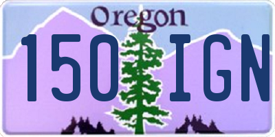 OR license plate 150IGN